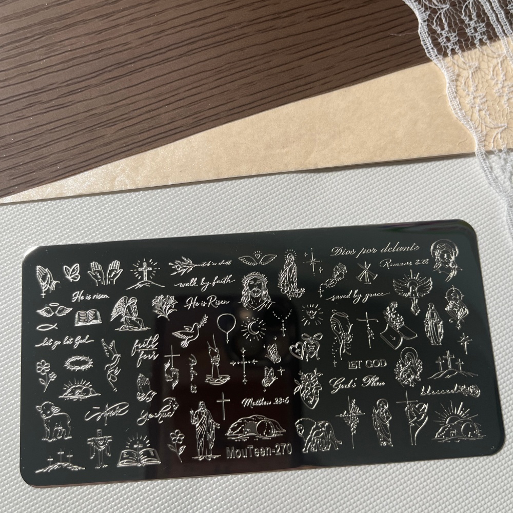 Nail Art Vintage - MouTeen270 신앙 테마 네일 스탬핑 플레이트