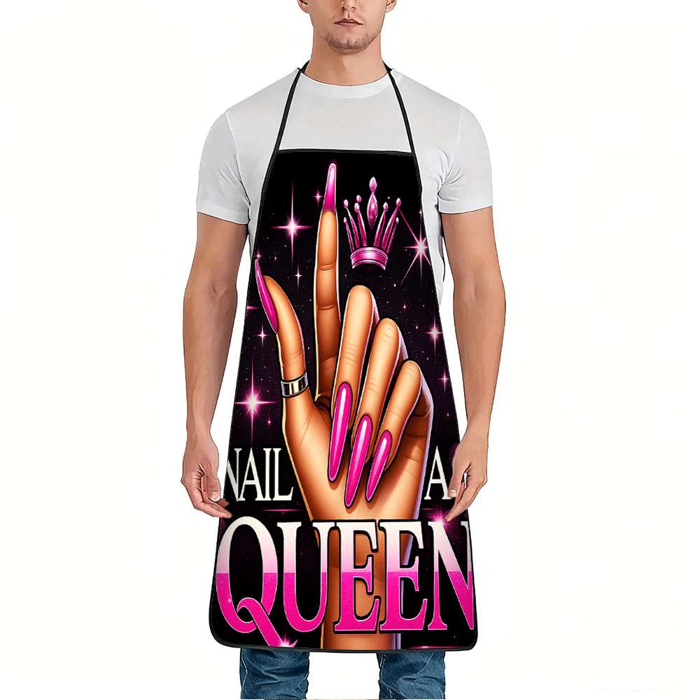 Nail Art Queen - 1 트렌디한 네일 아트 테마 앞치마,