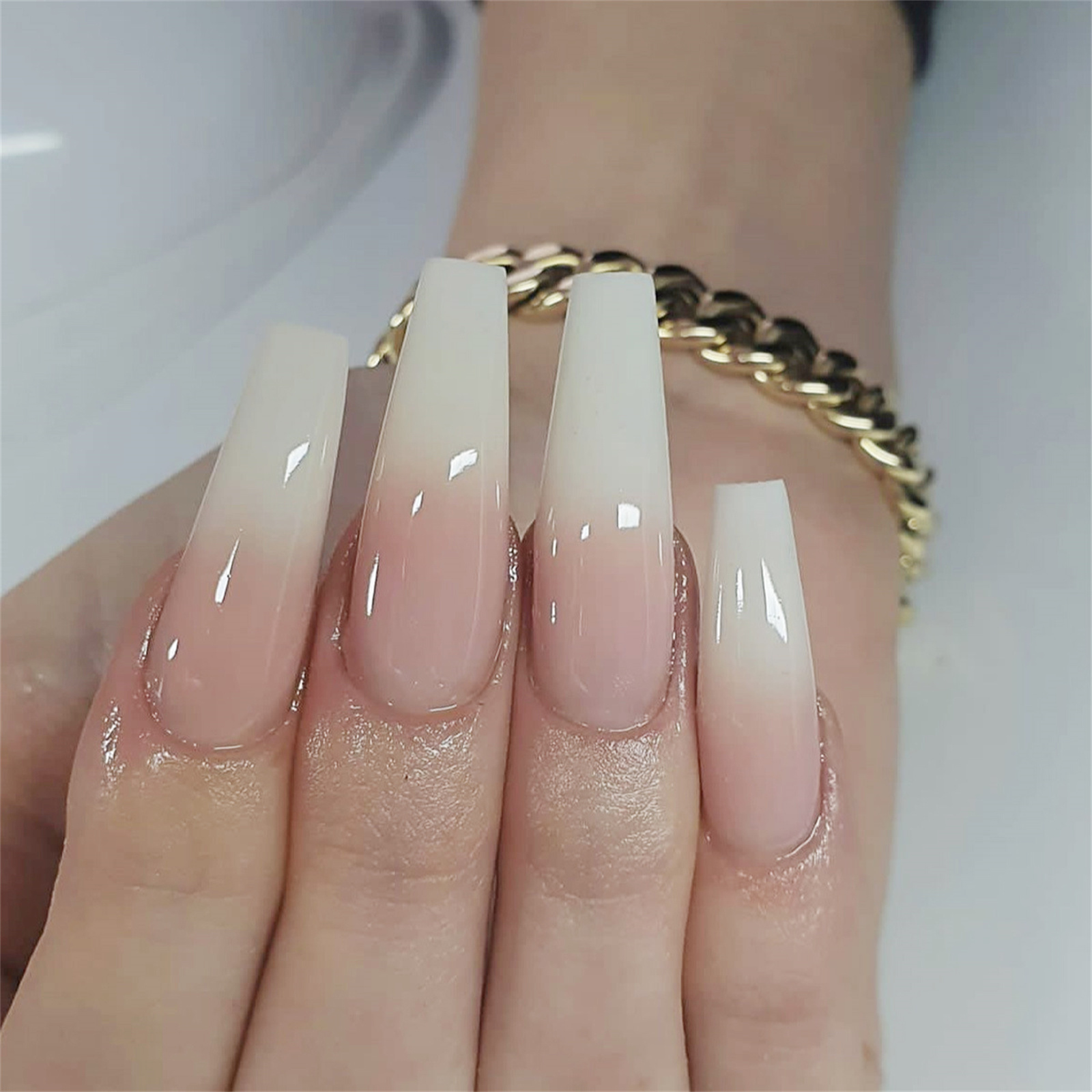 Nail Art Simple - 여성 및 소녀용 롱 발레리나 페이크
