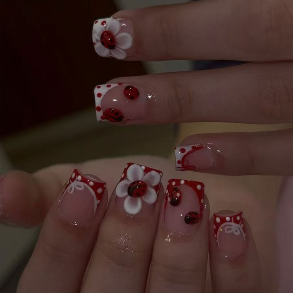 Nail Art Flower - 세트당 24개. 직사각형 3D 젤 플라워