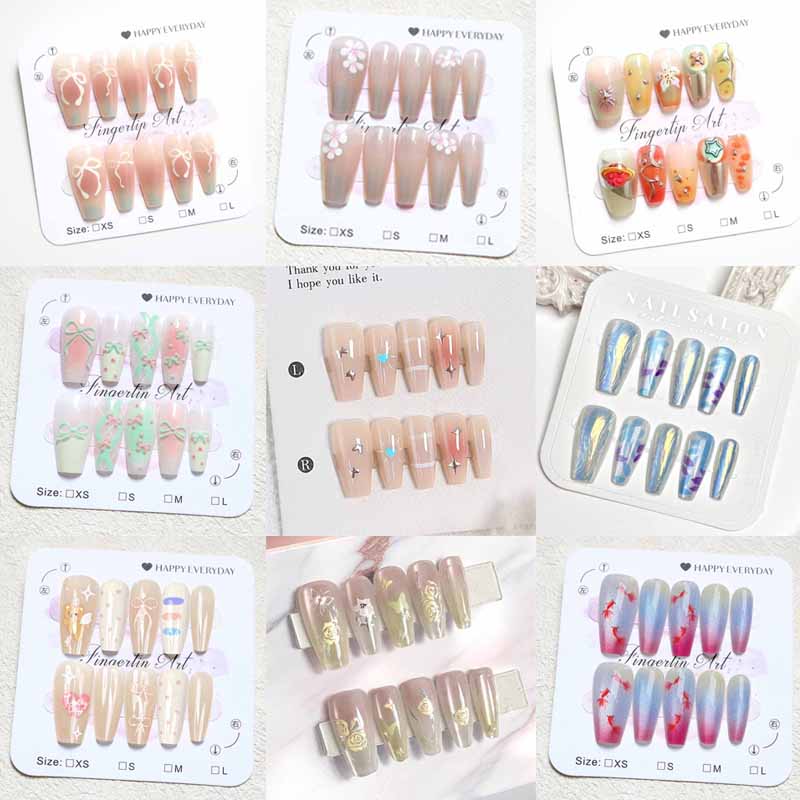 Nail Art Flower - 10개 여성용 프랑스 스타일 고급 3D