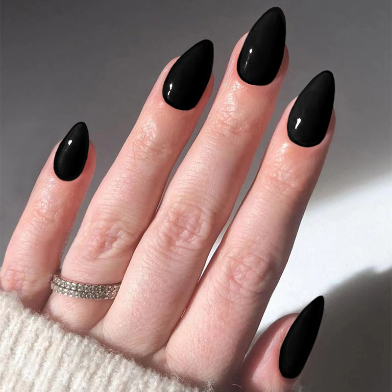 Nail Art Full Color - 24개 솔리드 컬러 인조 손톱 세트