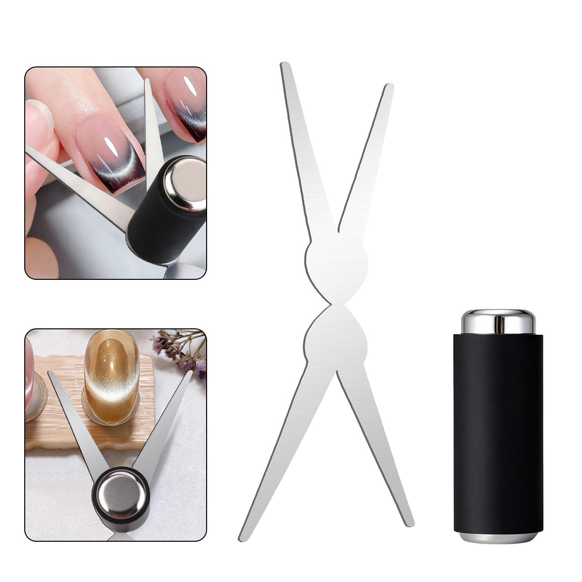 Nail Art Full Color - 더블 헤드 프렌치 네일 아트 자석