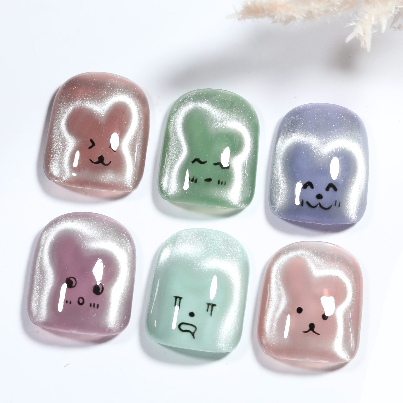 1/4개입 토끼곰 하트 모양 캣아이 마그넷 세트 네일아 - Nail Art Full Color 리뷰 및 가격