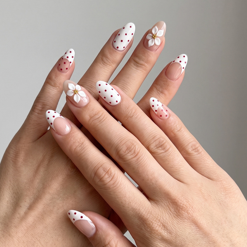 베스트셀러 네일아트용 프레스온 네일: 봄 크리미 오프화 - Nail Art Red Wine 리뷰 및 가격
