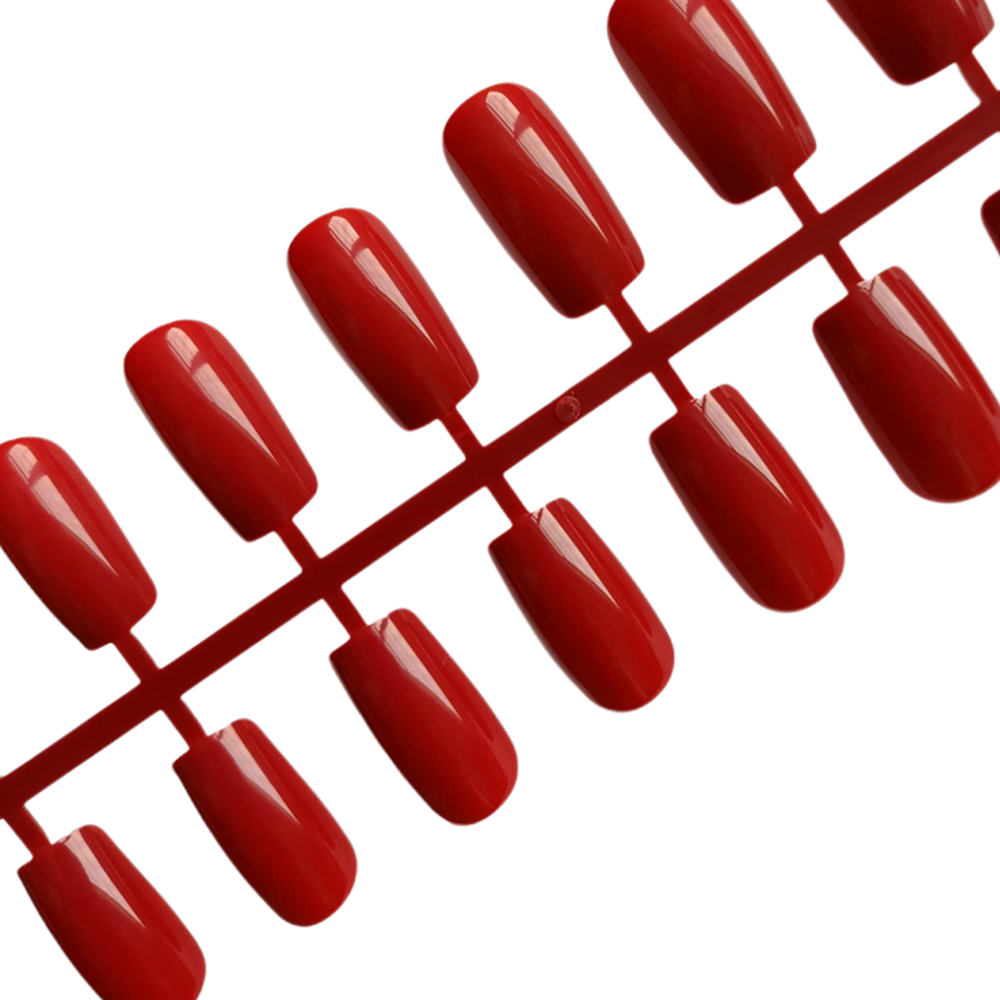 24Pcs 와인 레드 긴 사각형 가짜 손톱 디자인에 대 - Nail Art Red Wine 리뷰 및 가격
