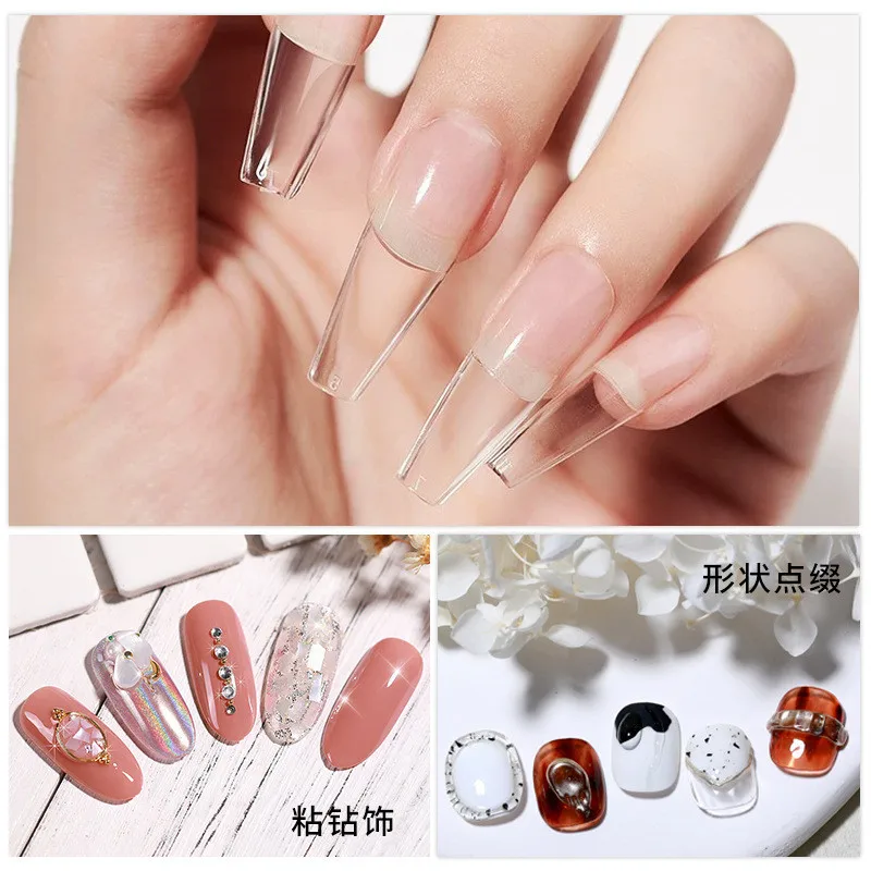 3개/세트 솔리드 네일 팁 젤 솔리드 스티커 네일 팁  - Nail Art Full Color 리뷰 및 가격