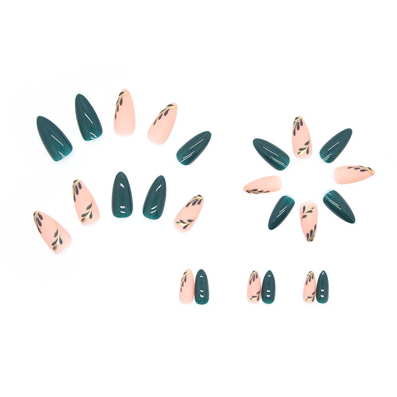 24개/세트 손톱에 중간 길이의 아몬드 프레스 웨어러블 - Nail Art Simple 리뷰 및 가격
