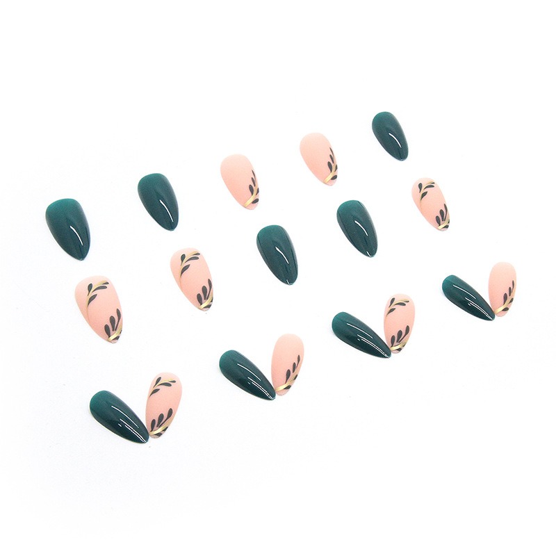 24개/세트 손톱에 중간 길이의 아몬드 프레스 웨어러블 - Nail Art Simple 리뷰 및 가격