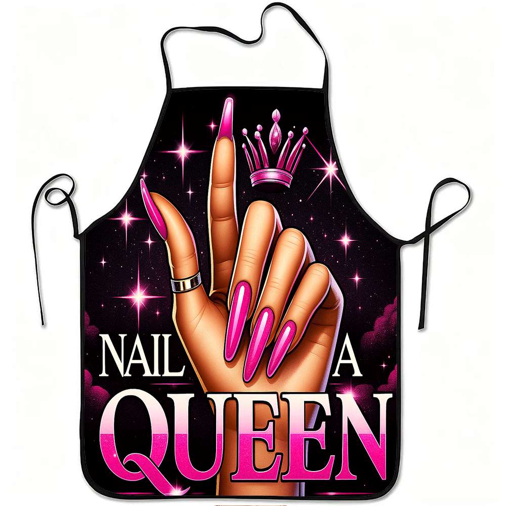 1 트렌디한 네일 아트 테마 앞치마, 밝은 핑크 그라데 - Nail Art Queen 리뷰 및 가격