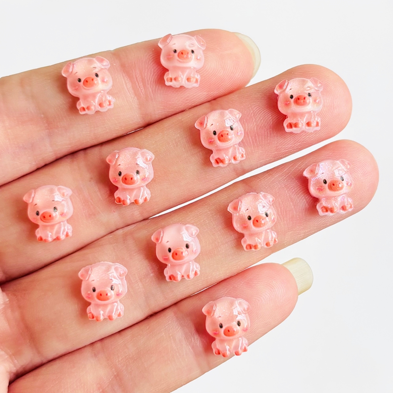 만화 미니 돼지 네일 레진 쥬얼리 DIY 생산 네일 3 - Nail Art Vintage 리뷰 및 가격