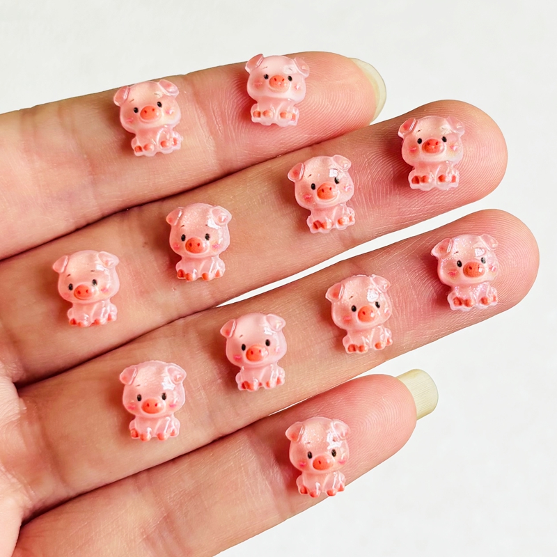 만화 미니 돼지 네일 레진 쥬얼리 DIY 생산 네일 3 - Nail Art Vintage 리뷰 및 가격