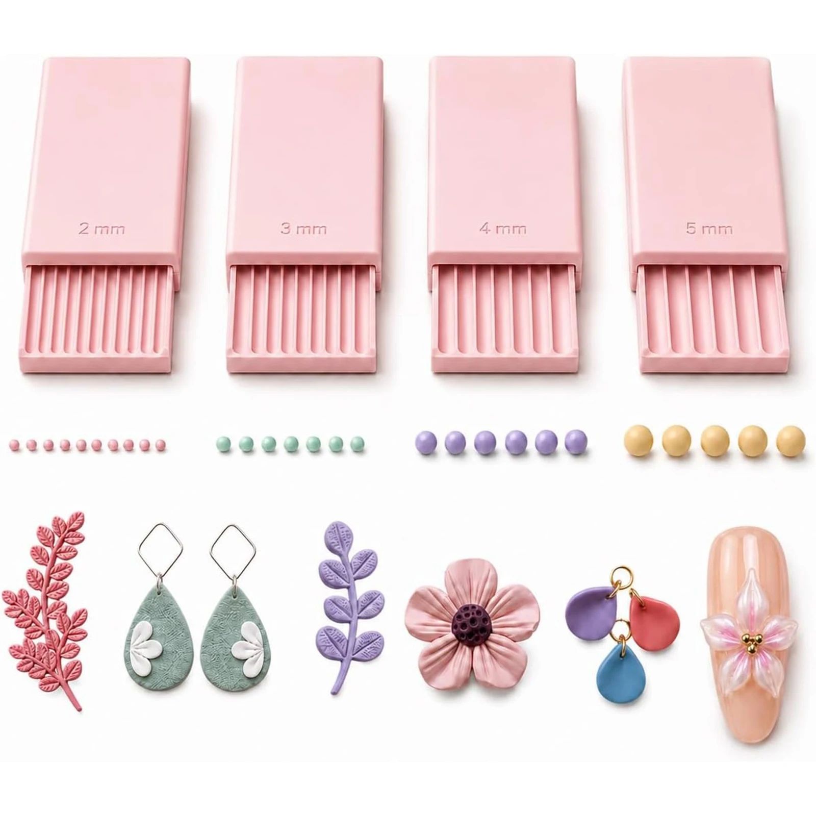4개입 3D 프린트 클레이 젤 볼 메이커 도구, 3D  - Nail Art Flower 리뷰 및 가격