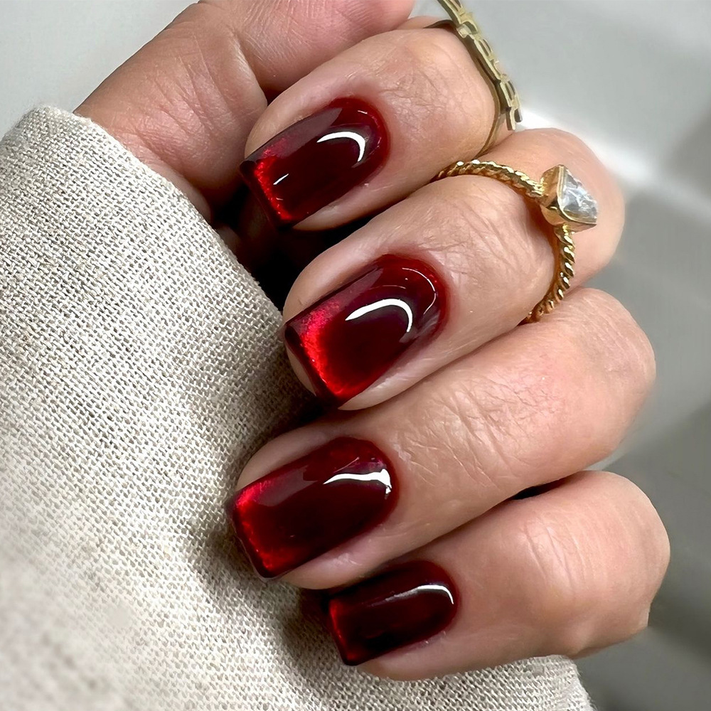 24개 와인 레드 풀커버 네일 팁 그라데이션 샤이니 금 - Nail Art Red Wine 리뷰 및 가격