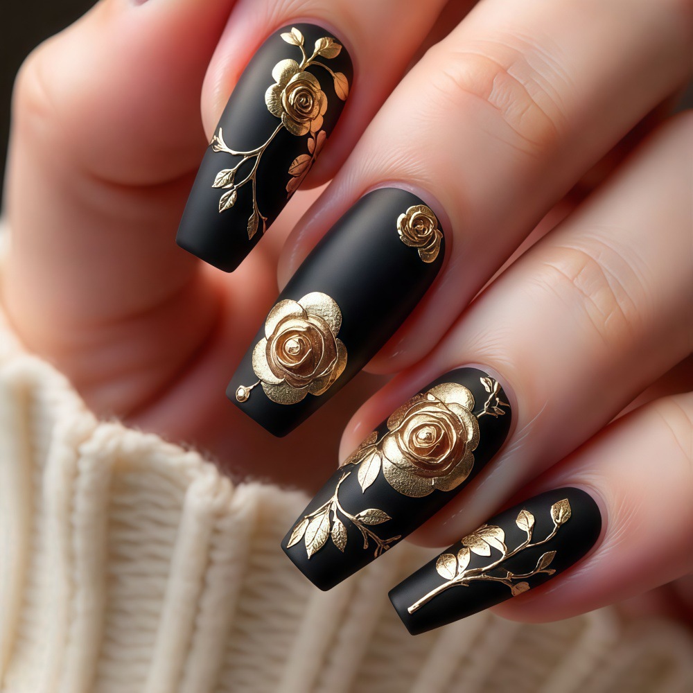 여성 소녀들을 위한 3D 가짜 손톱, 발렌타인데이를 위 - Nail Art Flower 리뷰 및 가격