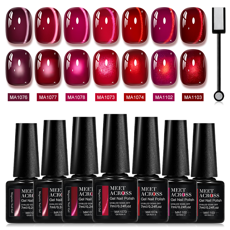 7ml 7개입 젤 네일 폴리쉬 세트 세미 퍼머넌트 UV - Nail Art Red Wine 리뷰 및 가격