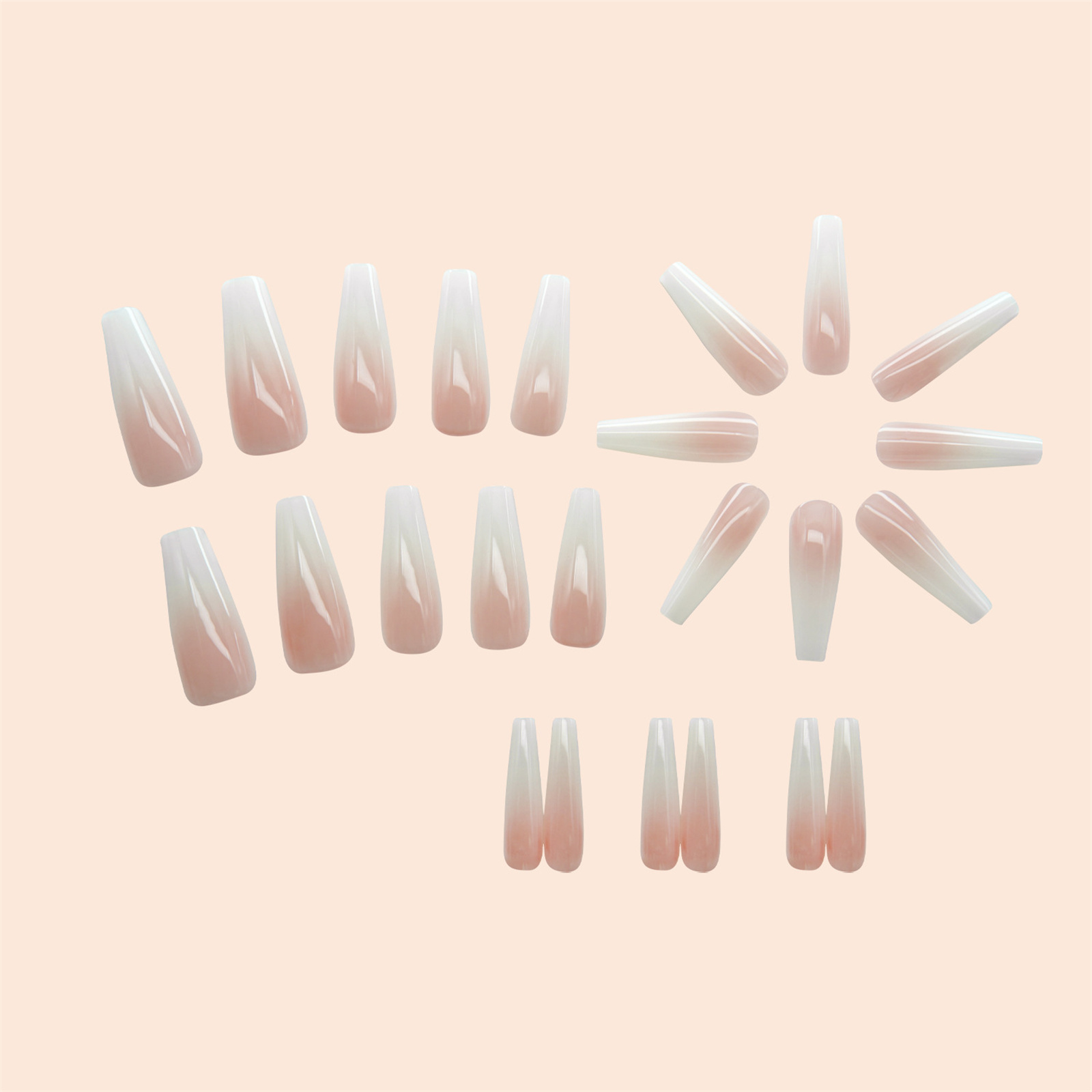 여성 및 소녀용 롱 발레리나 페이크 네일 24개 그라데 - Nail Art Simple 리뷰 및 가격
