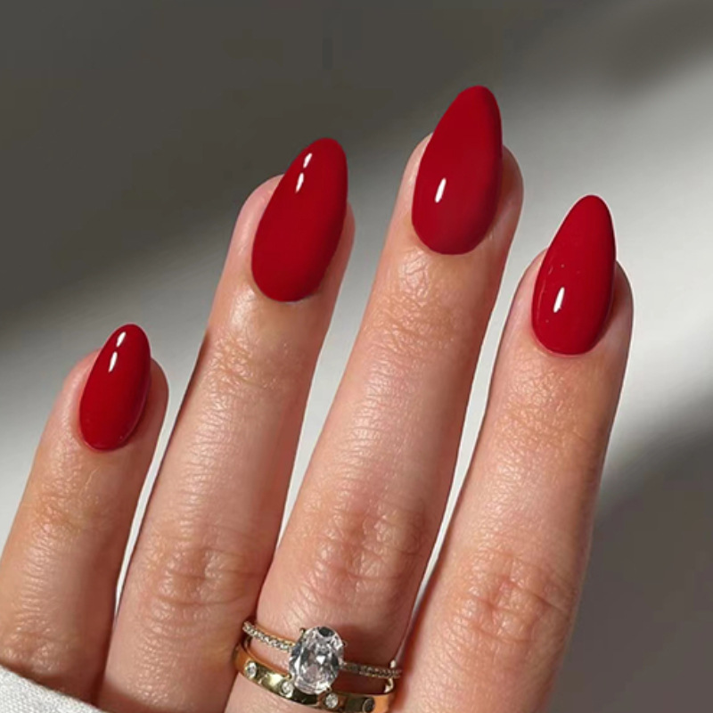 24개 솔리드 컬러 인조 손톱 세트 착용 가능한 레드  - Nail Art Full Color 리뷰 및 가격
