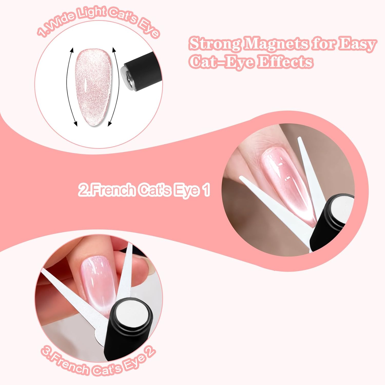 더블 헤드 네일 마그넷 프렌치 쉐입 강력 3D 캣아이  - Nail Art Full Color 리뷰 및 가격