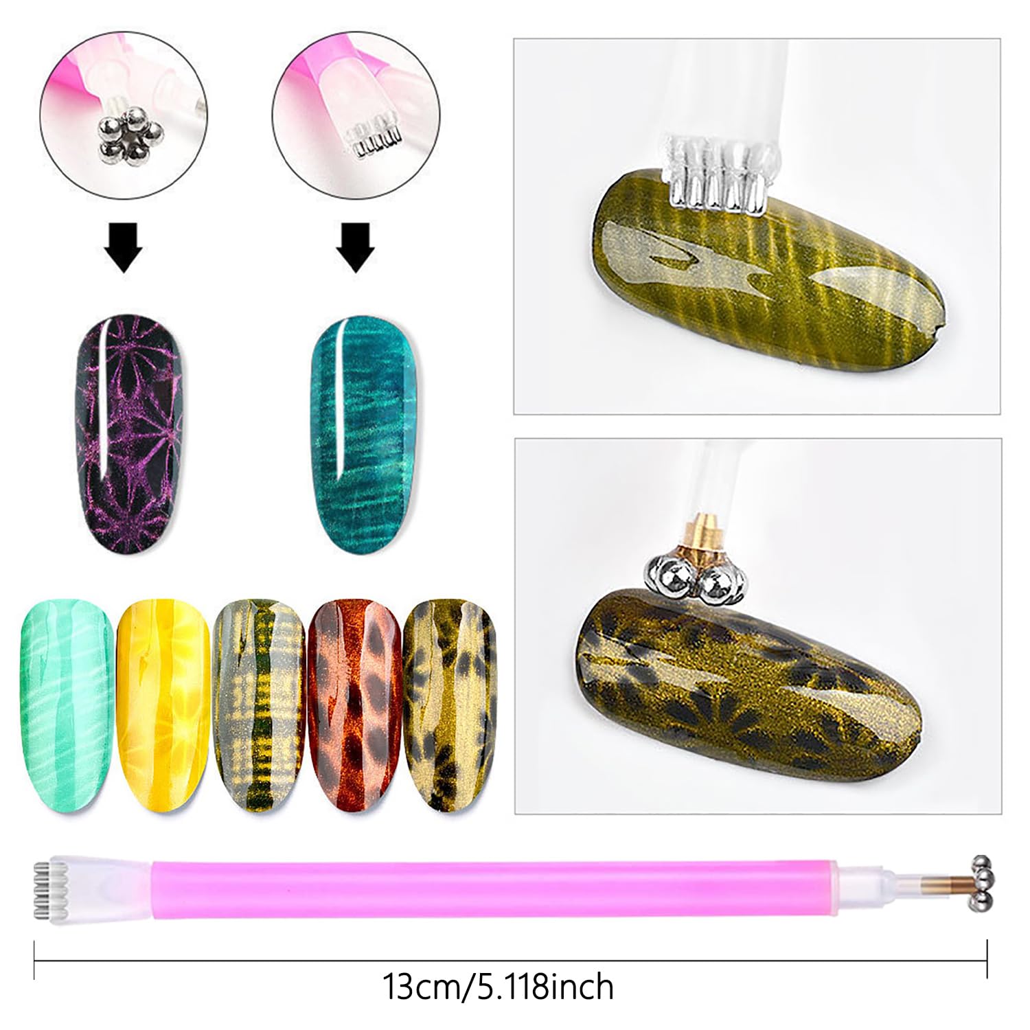 10개 고양이 눈 자석 세트 네일 아트 3D 효과 마그 - Nail Art Full Color 리뷰 및 가격
