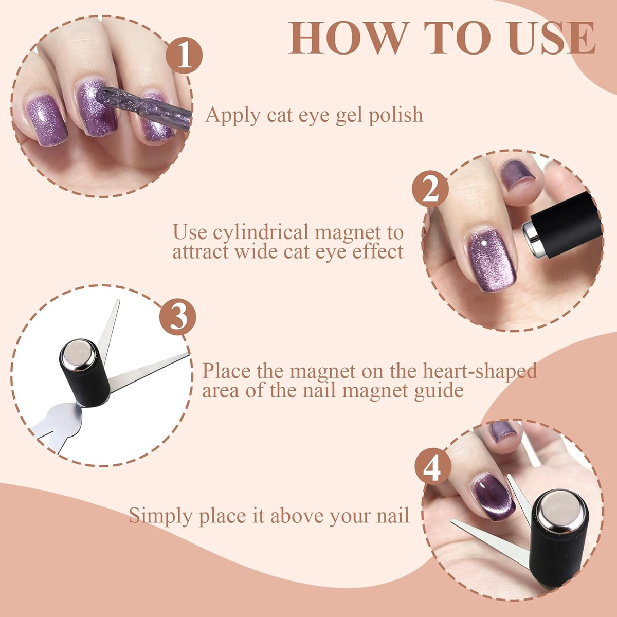 더블 헤드 프렌치 네일 아트 자석 세트 3D 강력한 캣 - Nail Art Full Color 리뷰 및 가격
