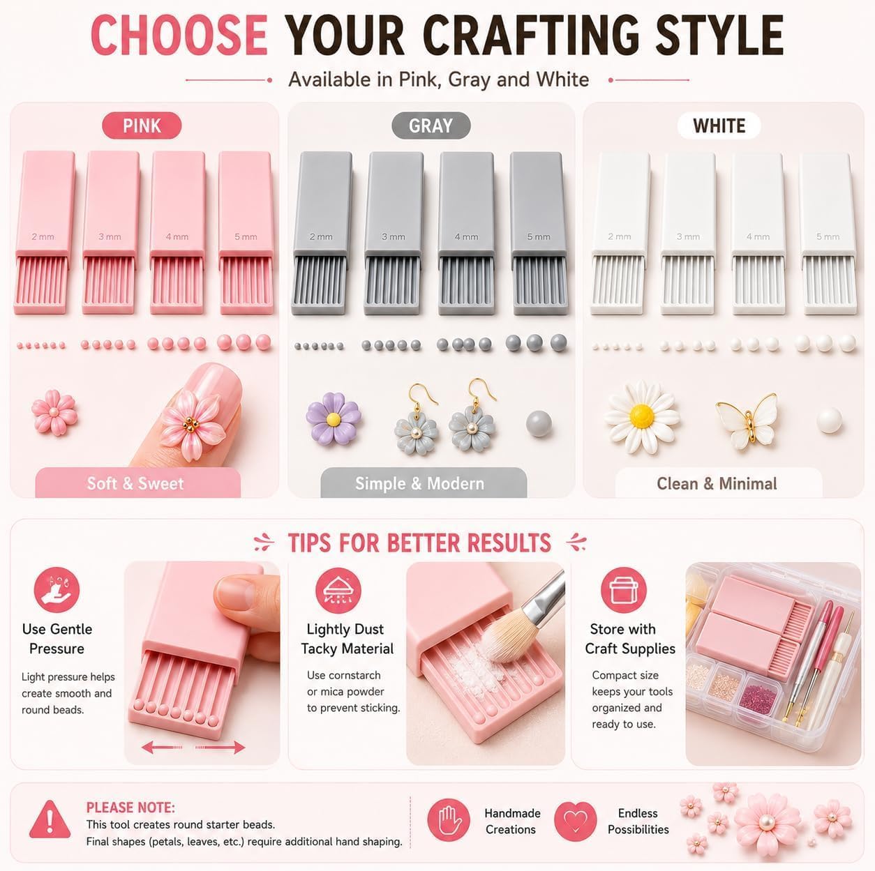4개입 3D 프린트 클레이 젤 볼 메이커 도구, 3D  - Nail Art Flower 리뷰 및 가격