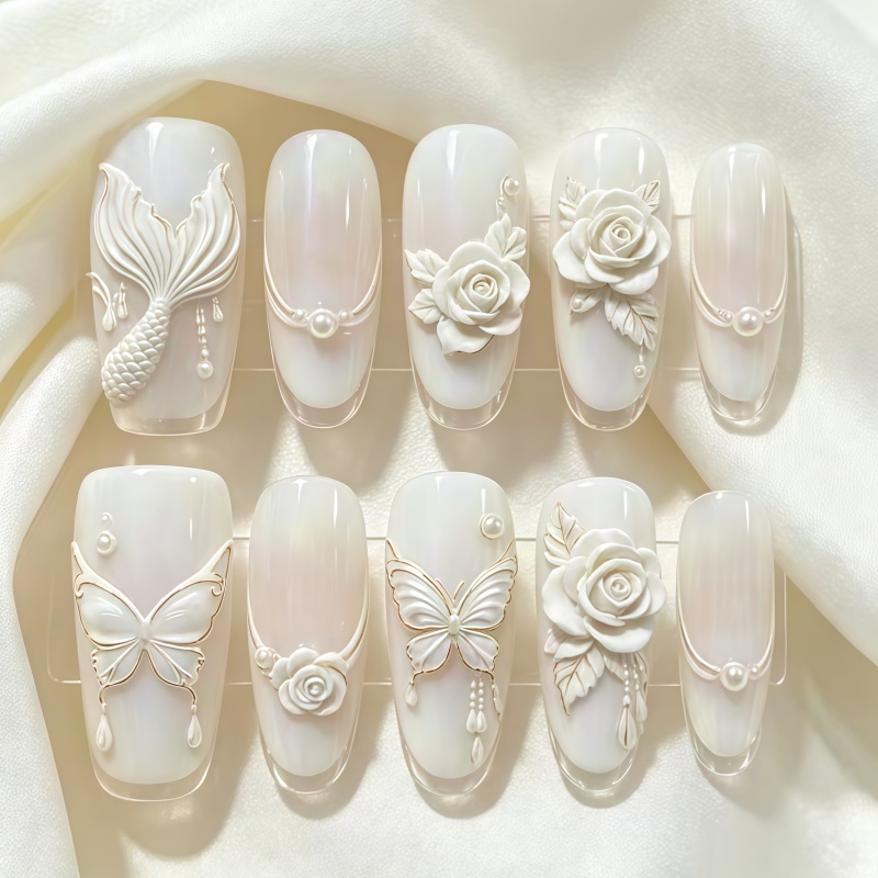 3D 고대 중국 머리핀 및 빗 모양의 엠보싱 네일 실리 - Nail Art Vintage 리뷰 및 가격