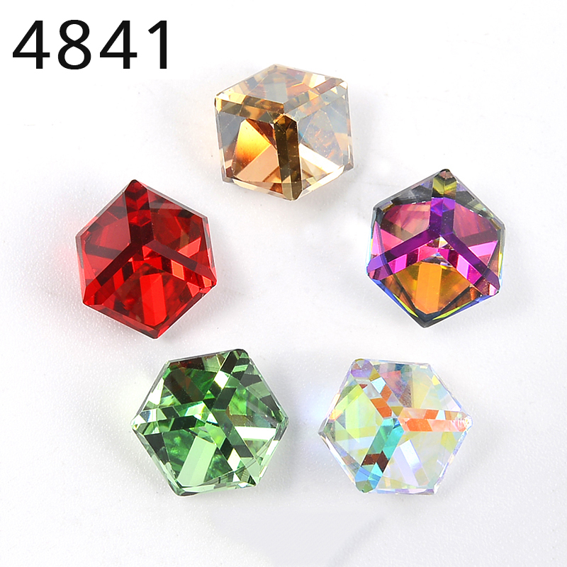 (1 조각) 4841 큐브 팬시 스톤 오스트리아의 원래 - Nail Art Emerald 리뷰 및 가격