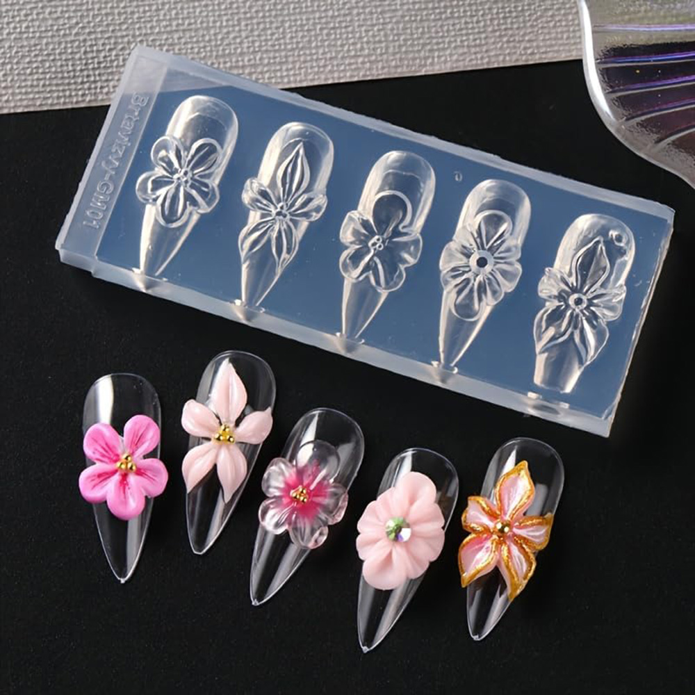 플로럴 3D 네일 아트 실리콘 몰드 우아한 백합 아이리 - Nail Art Vintage 리뷰 및 가격