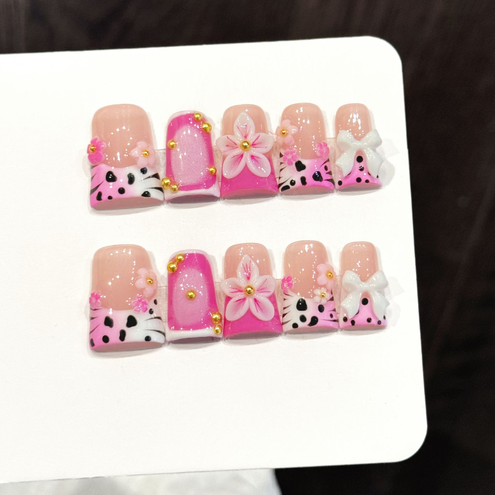 10개입 오션 스타일 가짜 손톱 덕빌 프레스온 네일 세 - Nail Art Flower 리뷰 및 가격