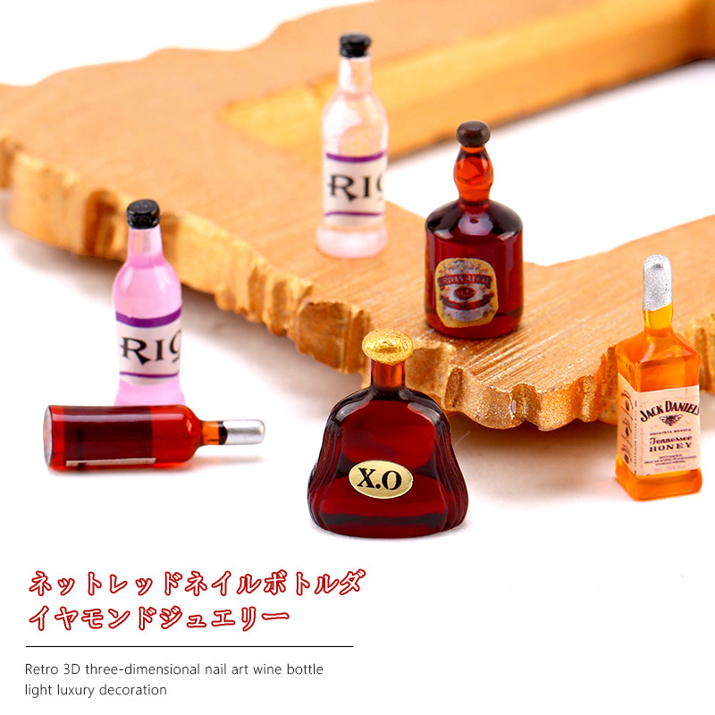새로운 와인 병 네일 참 주얼리 매니큐어 네일 아트 장 - Nail Art Red Wine 리뷰 및 가격