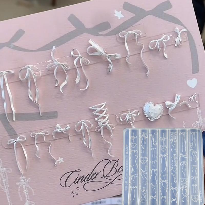 빈티지 바로크 스타일 네일 아트 몰드, 활과 나비 패턴 - Nail Art Vintage 리뷰 및 가격
