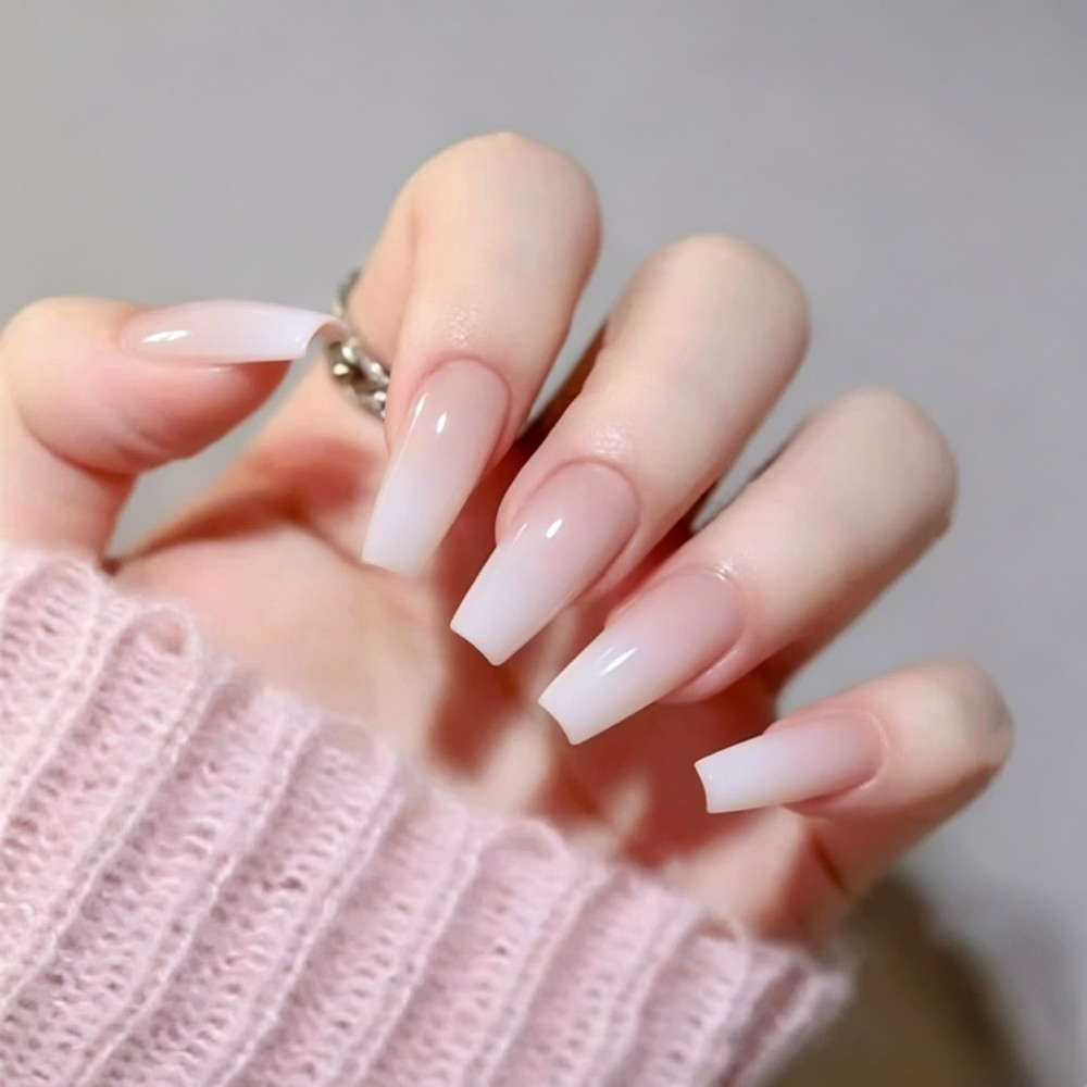 24개입/박스 롱 코핀 인조 손톱 아트 로즈 글루 포함 - Nail Art Full Color 리뷰 및 가격