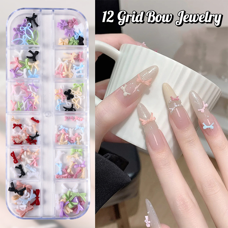 12칸 여러 색상 리본 네일 아트 참 미니 귀여운 라인 - Nail Art Emerald 리뷰 및 가격