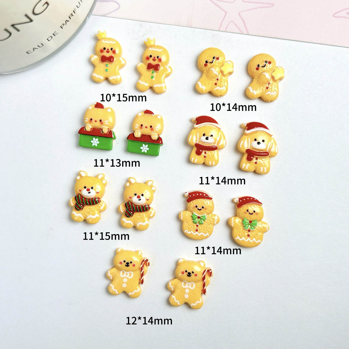20개 귀여운 크리스마스 진저브레드맨 엘크 레진 네일  - Nail Art For Men 리뷰 및 가격